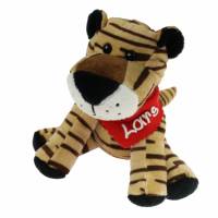 Kuscheltier Tiger braun 16cm mit Namen am Halstuch - Personalisierte Schmusetiere für Jungen und Mädchen Bild 3