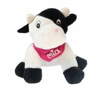 Kuscheltier Kuh schwarz / weiß 16cm mit Namen am Halstuch - Personalisierte Schmusetiere für Jungen und Mädchen Bild 3