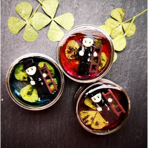 Plug, Glück, Harz und Edelstahl, handmade