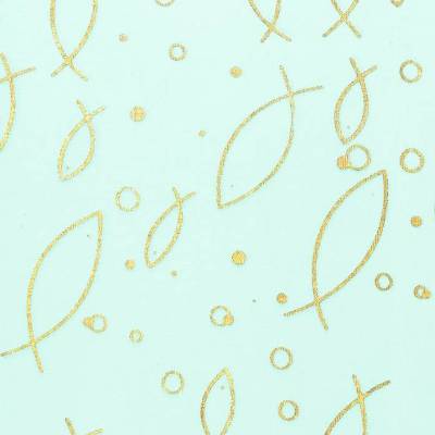 Deko-Stoff Fische Hellgrün