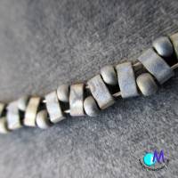 Wechsel-schmuck Magnet Glas-Perlen Collier dark-grey-matt Statement-Kette  ART 4490 Bild 5