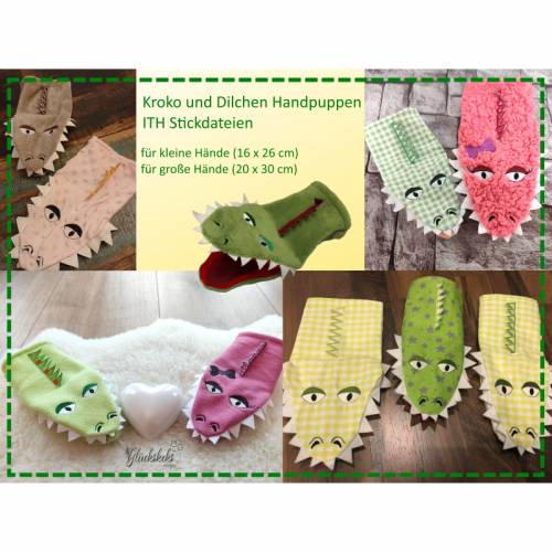 Handpuppen Kroko & Dilchen ITH Stickdateien Set