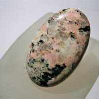 Ring rosa grau Jaspis schwarz großer Stein statementschmuck Geschenk Bild 7