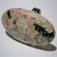 Ring rosa grau Jaspis schwarz großer Stein statementschmuck Geschenk Bild 8