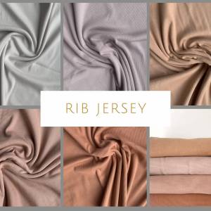 ab 50cm RIB Jersey unifarben in weicher Qualität - verschiedene Pastelltöne Bild 1
