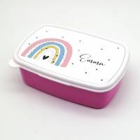 Brotdose mit Namen "Regenbogen rosa" / Brotbox/ Frühstücksbox/ Kindergarten / Schule Bild 2