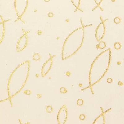 Deko-Stoff Fische Creme