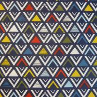 12,00 EUR/m Stoff - Baumwolle retro Dreiecke bunt / Triangular Bild 4