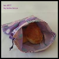 "Bunte Bäckertüte" in lila-rosa-mint *Seerosen* - groß - von he-ART by helen hesse Bild 1