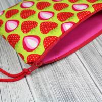 Krimsetäschchen # Tasche Täschchen Mäppchen Erdbeeren Frühling Geschenk Geschenkidee Freundin Schwester Mutter Universal Bild 3