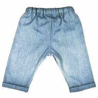 Babyhose 68 / 74, blau, Baumwolle, Jeans-Upcycling, Unikat Bild 2