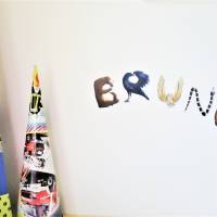 Türbuchstaben als Aufkleber fürs Kinderzimmer | Namensschild Tiere | ABC Wandtattoo oder Türschild | Alphabet Bild 2