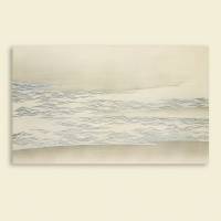 Leinwandbild helle Wellen Japanische Kunst Abstrakt Meer maritim Artprint Holzschnitt um 1909 Bild 1