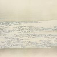 Leinwandbild helle Wellen Japanische Kunst Abstrakt Meer maritim Artprint Holzschnitt um 1909 Bild 3