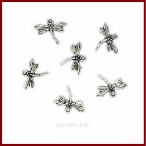 10 Anhänger "Libelle", Charms, 15 x 18mm. Tibet - Silber Bild 1