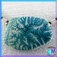 Wechsel-schmuck Magnet Zwischenstück türkis Korallenmuster ART 4546 Bild 1