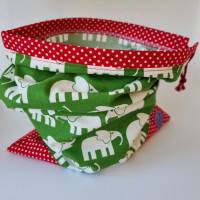 "Bunte Bäckertüte" in grün-weiß-rot *Elefanten* - groß - von he-ART by helen hesse Bild 4