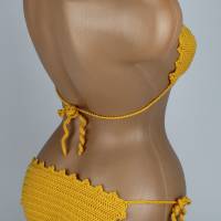 Bikini Damen gehäkelt mais-gelb Häkelbikini Spezialgarn Bild 4
