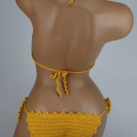 Bikini Damen gehäkelt mais-gelb Häkelbikini Spezialgarn Bild 5