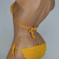 Bikini Damen gehäkelt mais-gelb Häkelbikini Spezialgarn Bild 6