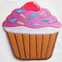 Gross Cupcake Kuchen Törtchen kawaii  Patch zum Aufbügeln Bild 1