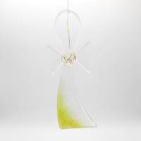 Schutzengel aus Glas mit farbigem Kleid zum Aufhängen. Immer ein passendes Geschenk nicht nur für Taufe, Kommunion Bild 5