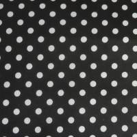 8,30 EUR/m Stoff Baumwolle Punkte weiß auf schwarz 6mm Bild 1
