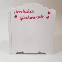 Geburtstagskarte Torte Hochzeitskarte Dioramakarte Super 3D Grußkarte pink weiß feine Handarbeit Bild 5