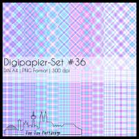 Digipapier Set #36 (pink, lila, türkis) Tartan-Muster zum ausdrucken, plotten, scrappen, basteln und Bild 1