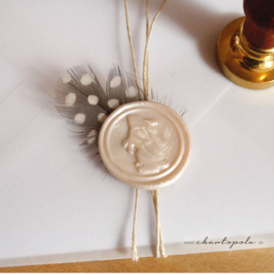 selbstklebende Wachssiegel "Kaninchen" Farbwahl Osterpost