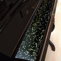 Tastenläufer für Klavier Musik schwarz mit weißen Noten Keyboard Piano Tastaturabdeckung Klavierabdeckung Bild 3