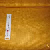 8,90 EUR/m Meterware Baumwolle Webware weiße Mini-Punkte auf senfgelb für Kissen Decken Taschen Kleidung Bild 2