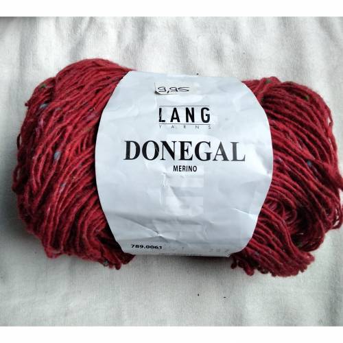 50g Lang Yarns Donegal, Fb. 61, hellrot, Tweed