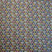 11,00 EUR/m Stoff - Baumwolle retro, kleine Dreiecke bunt / Gummy Bild 2