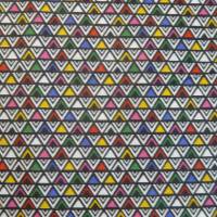 11,00 EUR/m Stoff - Baumwolle retro, kleine Dreiecke bunt / Gummy Bild 4