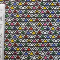 11,00 EUR/m Stoff - Baumwolle retro, kleine Dreiecke bunt / Gummy Bild 6
