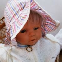Vintage, Baby Mütze, Sonnenhut mit bunten Streifen, Größe ca. 80, Bild 1