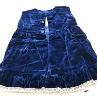 Vintage, Baby-Kleidchen, Größe 86, Blaues Samtkleid mit Kragen, Baby-Club, Bild 2
