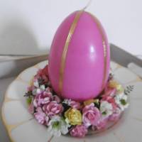 Kerzenkranz * Schmuckkränzchen * Blumenkranz für Kerzen bis 7,5 cm Durchmesser * Tischdeko Ostern * Tischdeko Frühling * Bild 3