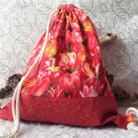 personalisierte Rucksacktasche mit Tulpen Bild 1