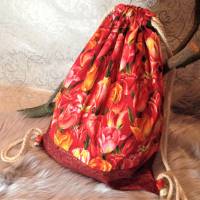 personalisierte Rucksacktasche mit Tulpen Bild 5