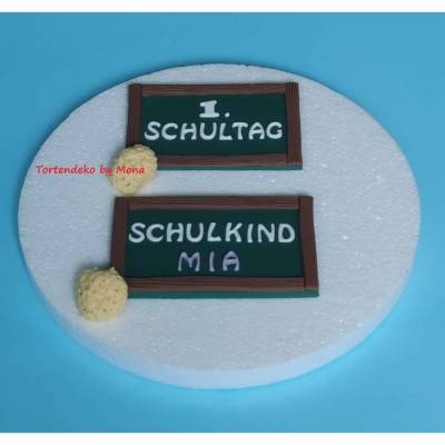 Tortendeko  Fondant Schulanfang Schule Einschulung SchulsetTortendeko Tortentopper Tortenaufleger Fondant Schulanfang Sc