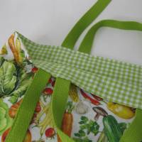 Stofftasche Gemüse aus Baumwolle mit vier Henkeln für Einkauf und Freizeit Bild 3