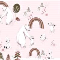Pumphose Mitwachshose/Checkerhose - Mädchen Größe 74/80 - Eisbären weiß rosa Bild 2