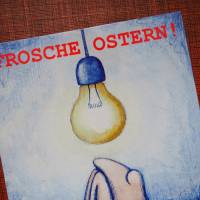 7 Glückwunschkarten "Frosche Ostern!", Osterkarten, Postkarten Ostern, Frosch Postkarten, Frohe Ostern Bild 4