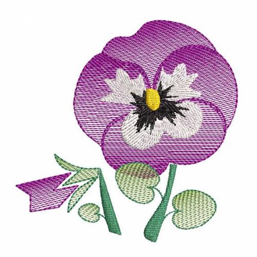 Stickdatei Stiefmütterchen verschiedene Größen