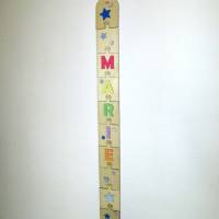Puzzle Messlatte aus Holz mit Name und Sternchen personalisiert Bild 5