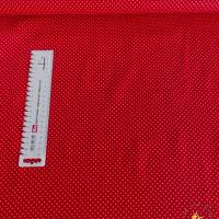 8,90 EUR/m Meterware Baumwolle Webware weiße Mini-Punkte auf rot für Kissen Decken Taschen Kleidung Bild 2