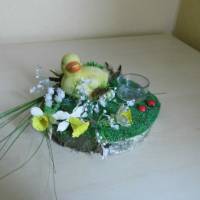 Ostern Geschenkdekoration - Küken im Garten - Geldgeschenk zu Ostern mit Teelicht- Ostereier Bild 5