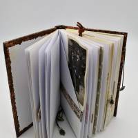Notizbuch im Scrapbook-Style Hardcover Sammelbuch Album A6 (15x10,5x2cm) handgemacht Bild 3